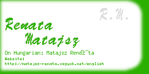 renata matajsz business card